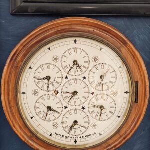 Seven City Wooden Wall Clock