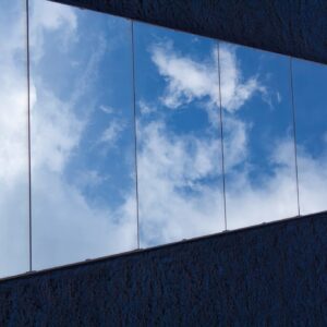 Geometric Mirror Wall Panel Set