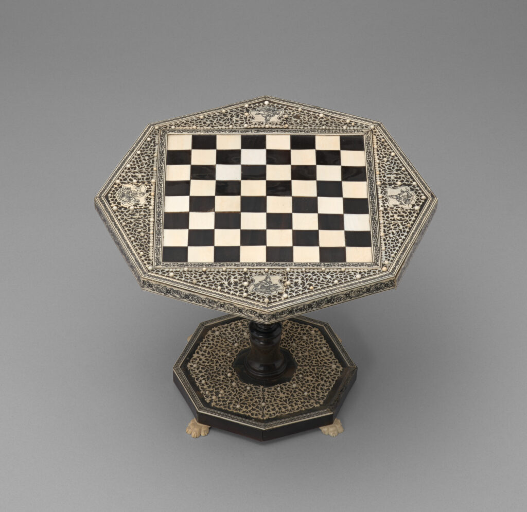 Miniature Wood Pedestal Table Decor