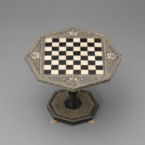 Miniature Wood Pedestal Table Decor